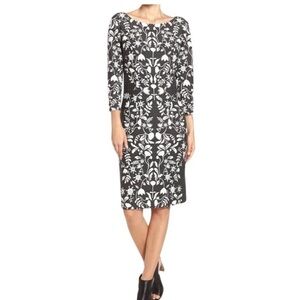 Eliza J Floral Jacquard Sheath Dress